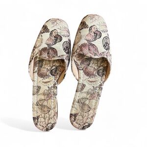 Stuart Weitzman Seashell Print Leather Mule